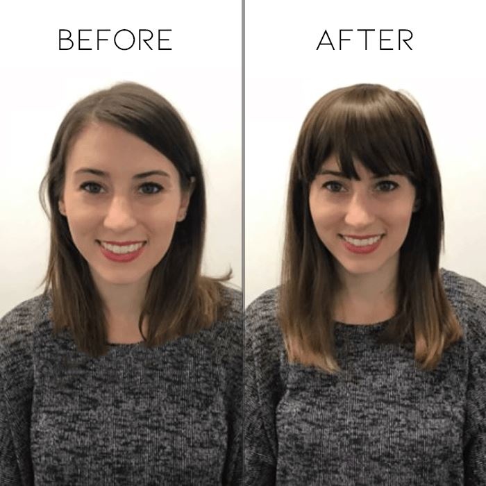 Medium Long Clip-in Hair Topper with bangs Morning Shades
