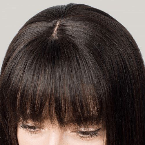 Medium Long Clip-in Hair Topper with bangs Morning Shades