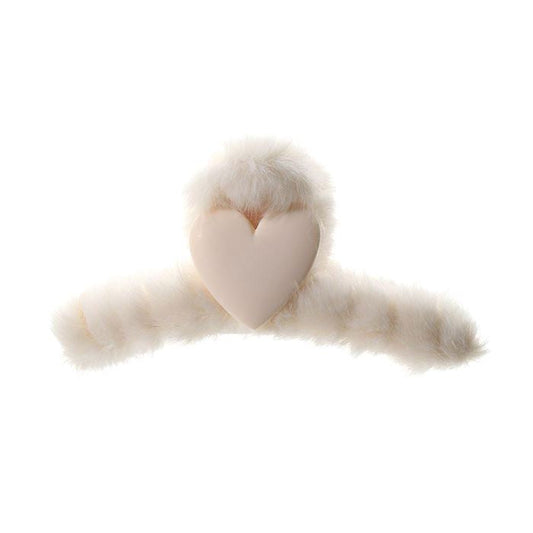 Fluffy Heart Hair Claw Clip Hair Pins, Claws & Clips Every Day And Night 