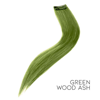 Highlight-Coloured Hair Piece Morning Shades Green Wood Ash 