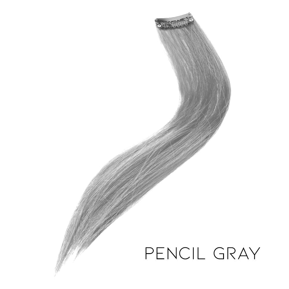 Highlight-Coloured Hair Piece Morning Shades Pencil Gray 