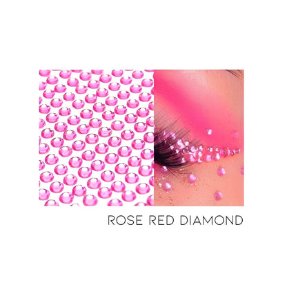 Self-Adhesive Hair/Body/Face Diamond Costumes & Accessories Every Day And Night Rose Red Diamond (3 sheets of 4-6mm) 1 pc 