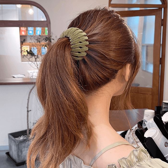 Fleece Ponytail Nest Clip Morning Shades 