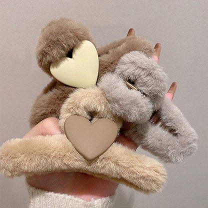 Fluffy Heart Hair Claw Clip Hair Pins, Claws & Clips Every Day And Night 