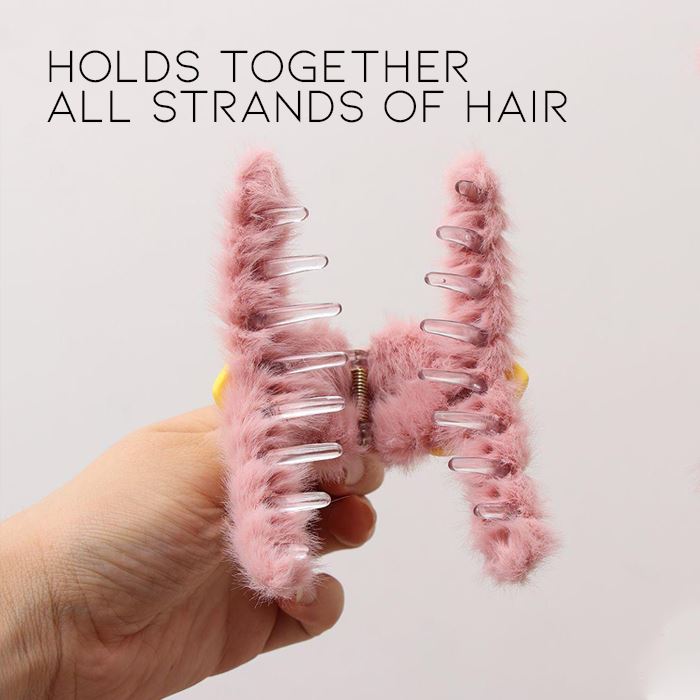 Fluffy Heart Hair Claw Clip Hair Pins, Claws & Clips Every Day And Night 