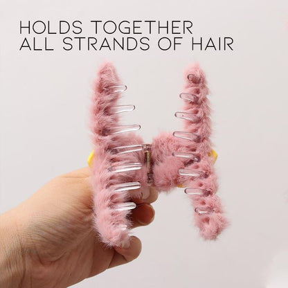 Fluffy Heart Hair Claw Clip Hair Pins, Claws & Clips Every Day And Night 