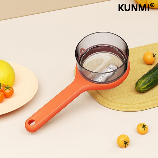 Double-Sided Stainless Steel Vegetable Peeler with Storage Box