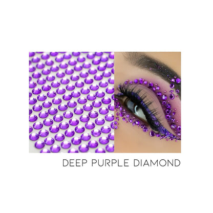 Self-Adhesive Hair/Body/Face Diamond Costumes & Accessories Every Day And Night Deep Purple Diamond (3 sheets of 4-6mm) 1 pc 