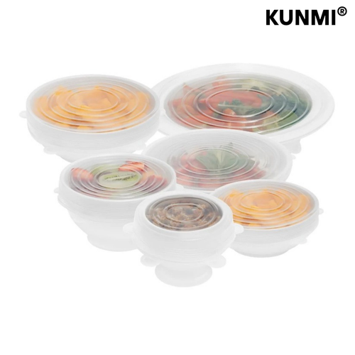 2025 Upgraded Reusable Silicone Food Wrap (6pc Set)