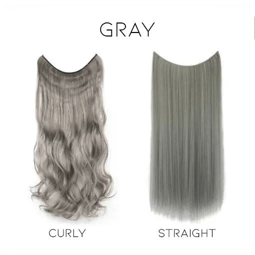 Invisible Hair Extension Morning Shades Gray Curly 