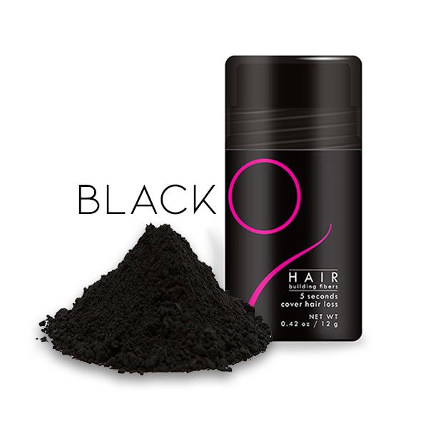 FluffUp Hair Fiber Powder Hair Color Every Day And Night Black 
