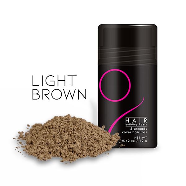 FluffUp Hair Fiber Powder Hair Color Every Day And Night Light Brown 