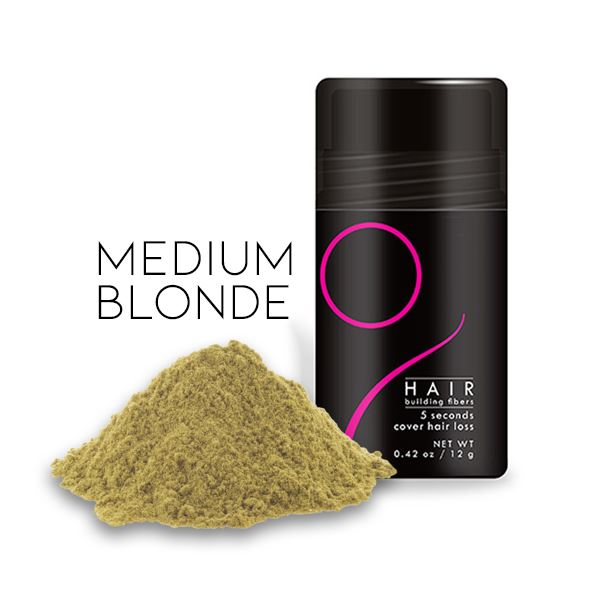 FluffUp Hair Fiber Powder Hair Color Every Day And Night Medium Blonde 