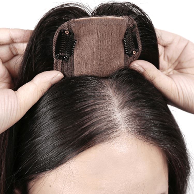 Natural Clip-In Hair Topper Morning Shades 